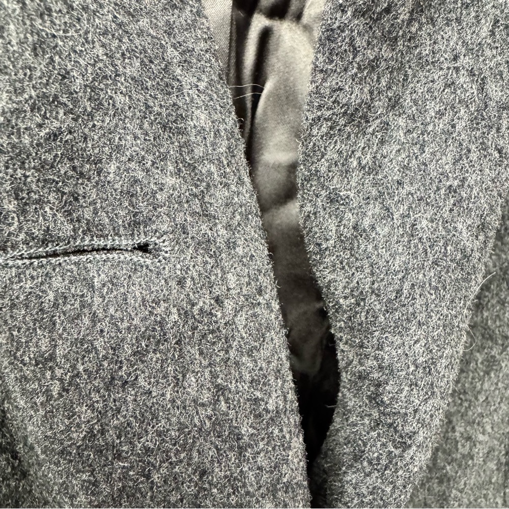 Pendleton Vtg Vintage Wool Long Coat Trench Grey Gray 18 READ - Picture 7 of 13